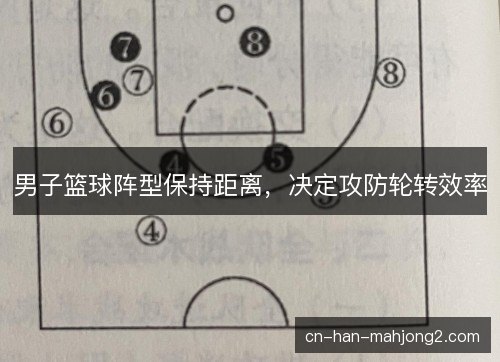男子篮球阵型保持距离，决定攻防轮转效率