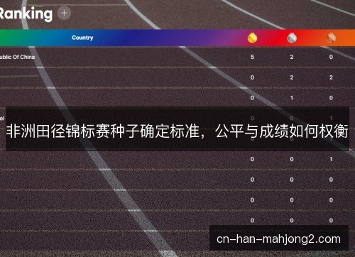 非洲田径锦标赛种子确定标准,公平与成绩如何权衡 非洲田径锦标赛种子确定标准,公平与成绩如何权衡